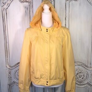 Tulle Sunny Yellow Lightweight Zipper Front Hoodie Jacket Size XL